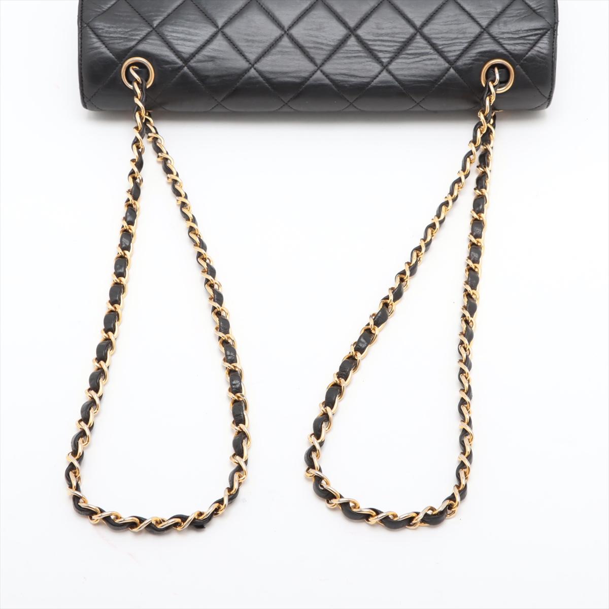 Chanel CC Logo Matelasse Lammfell Einzelklappe Doppelkette Tasche Schwarz * PREORDER im Angebot 3