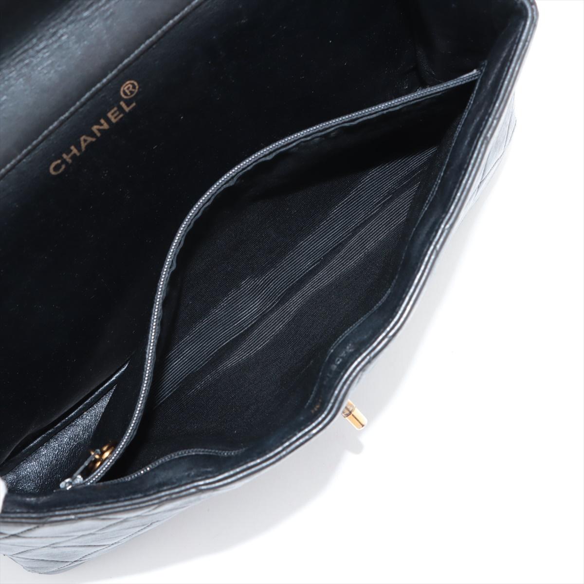 Chanel CC Logo Matelasse Lammfell Einzelklappe Doppelkette Tasche Schwarz * PREORDER im Angebot 8