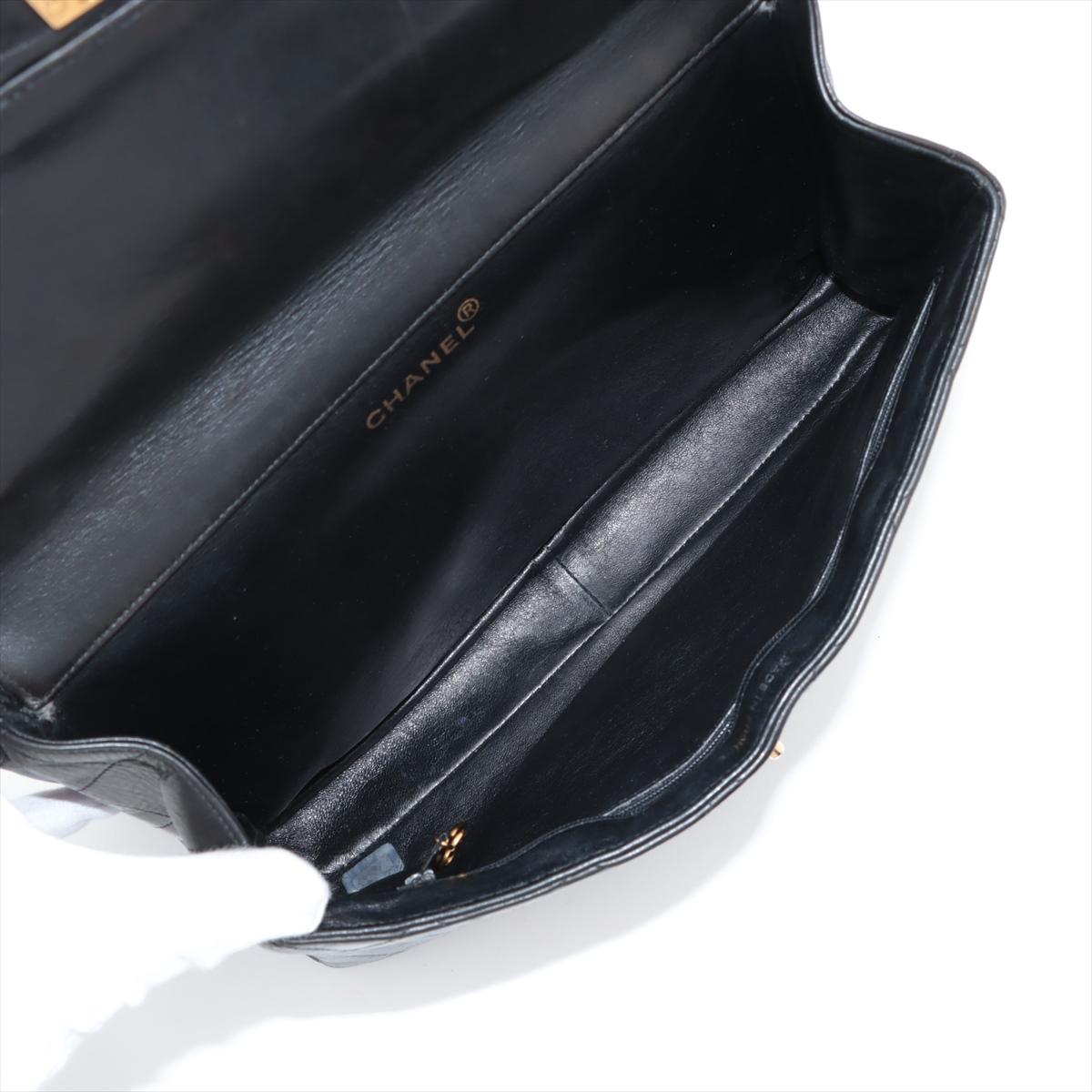 Chanel CC Logo Matelasse Lammfell Einzelklappe Doppelkette Tasche Schwarz * PREORDER im Angebot 7