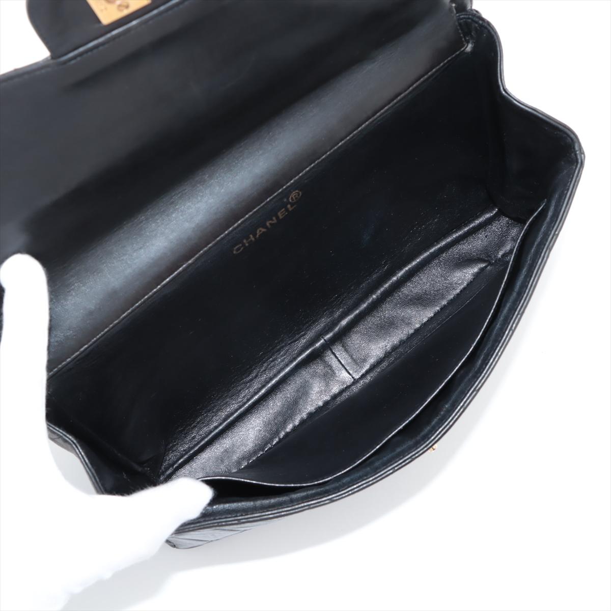 Chanel CC Logo Matelasse Lammfell Einzelklappe Doppelkette Tasche Schwarz * PREORDER im Angebot 5