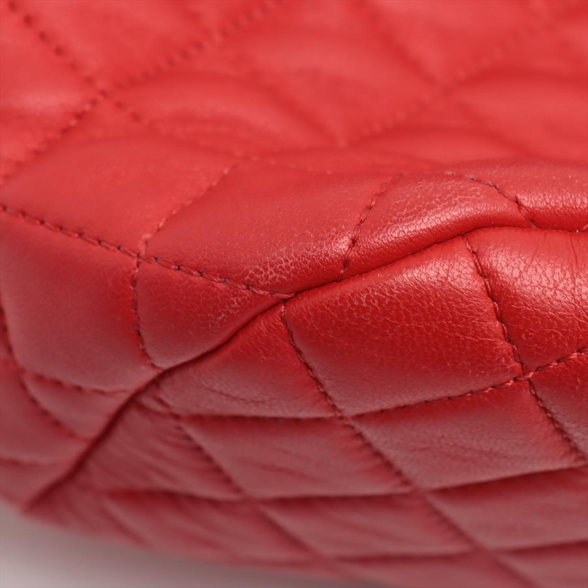 Chanel CC Logo Matelasse Lambskin Chain Drawstring Backpack Rouge * PREORDER * en vente 11