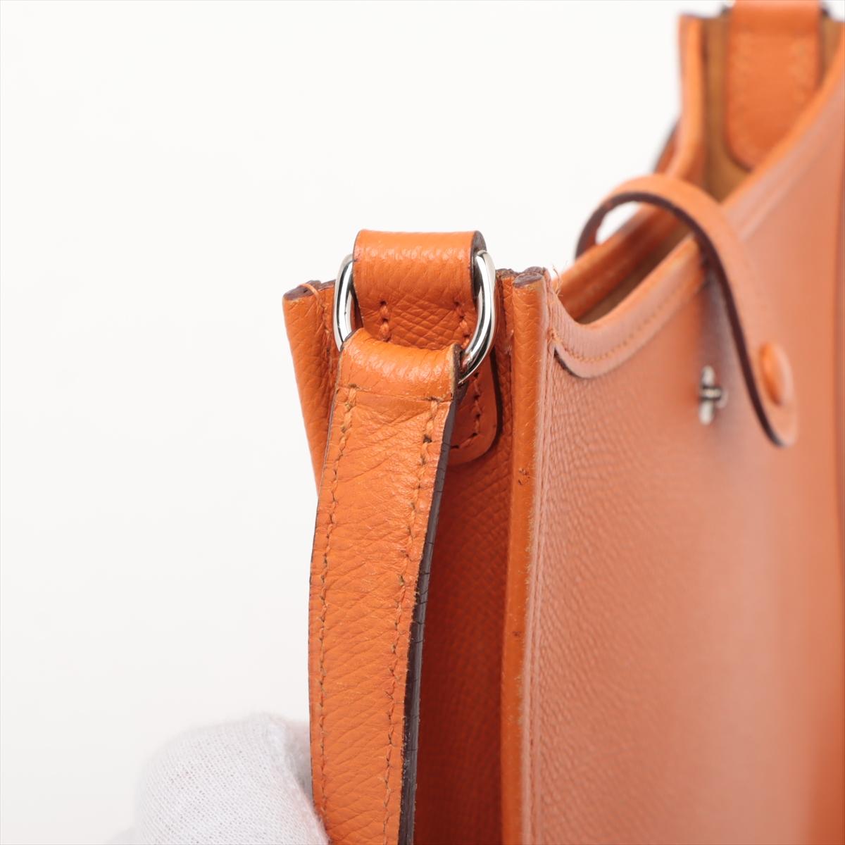 Hermès Evelyne 16 TPM Veau Epsom Orange *Vorbestellung * im Angebot 5