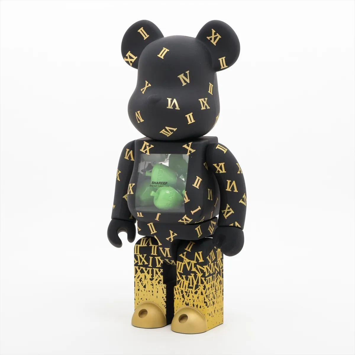 Noir Medicom Shareef 100% & 400% Bearbrick Figure Set Black en vente