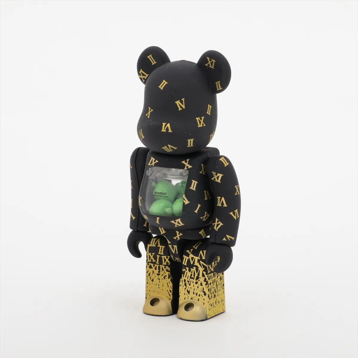 Medicom Shareef 100% & 400% Bearbrick Figure Set Black en vente 2