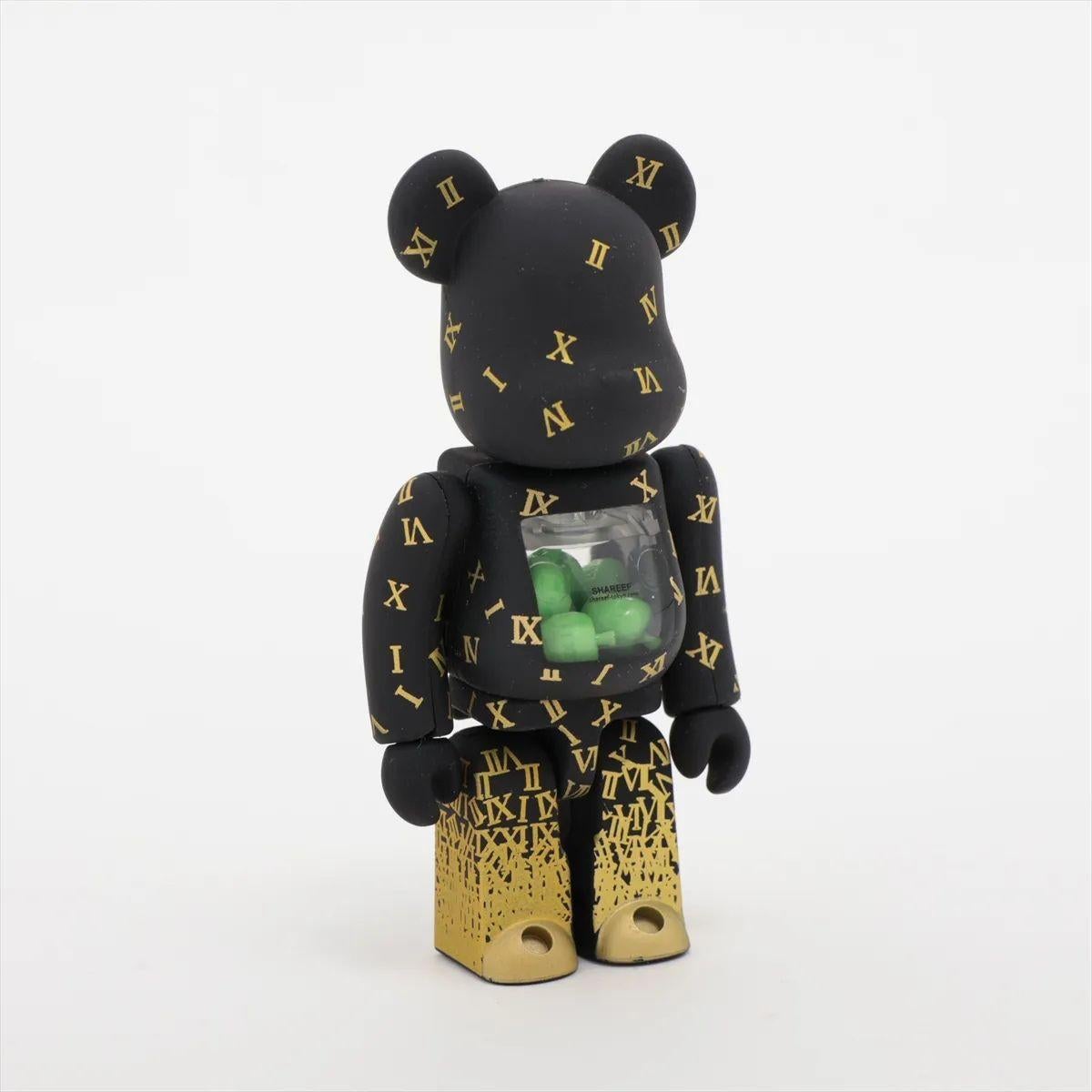 Medicom Shareef 100% & 400% Bearbrick Figure Set Black en vente 3