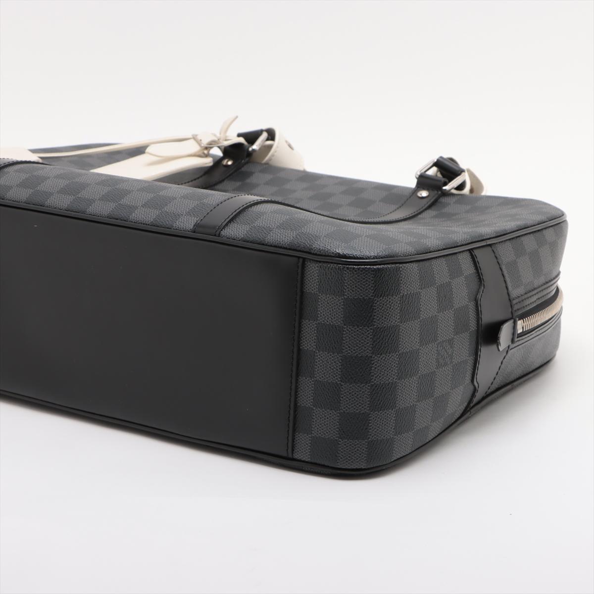 Louis Vuitton Damier Graphite Porte-Documents Voyage Noir x Blanc * PRECODER * en vente 1
