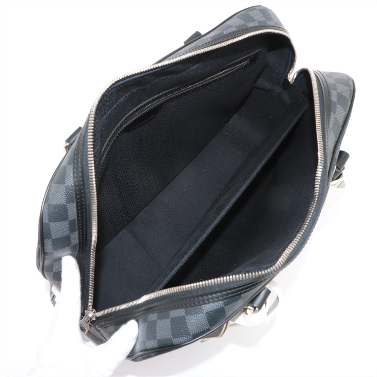 Louis Vuitton Damier Graphite Porte-Documents Voyage Noir x Blanc * PRECODER * en vente 5
