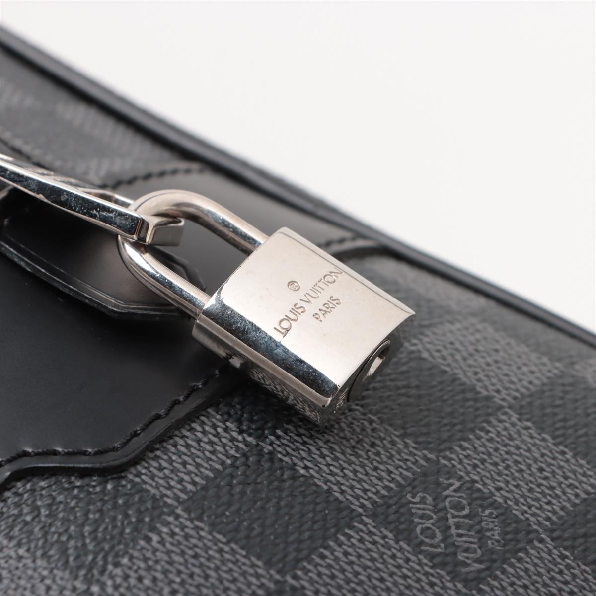 Louis Vuitton Damier Graphite Porte-Documents Voyage Noir x Blanc * PRECODER * en vente 11