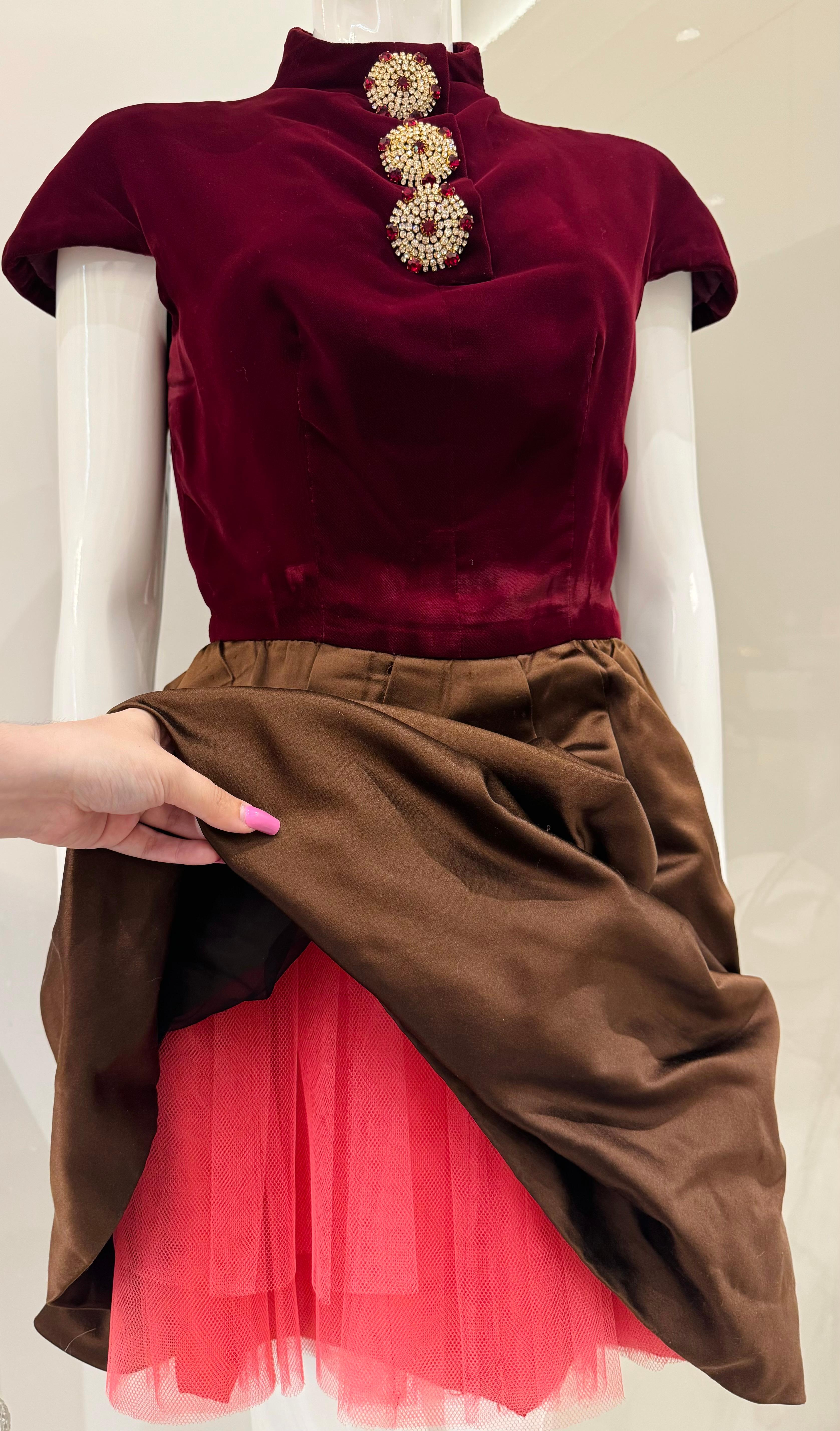 Christian Lacroix F/W 1988 Laufsteg Cocktailkleid im Angebot 3