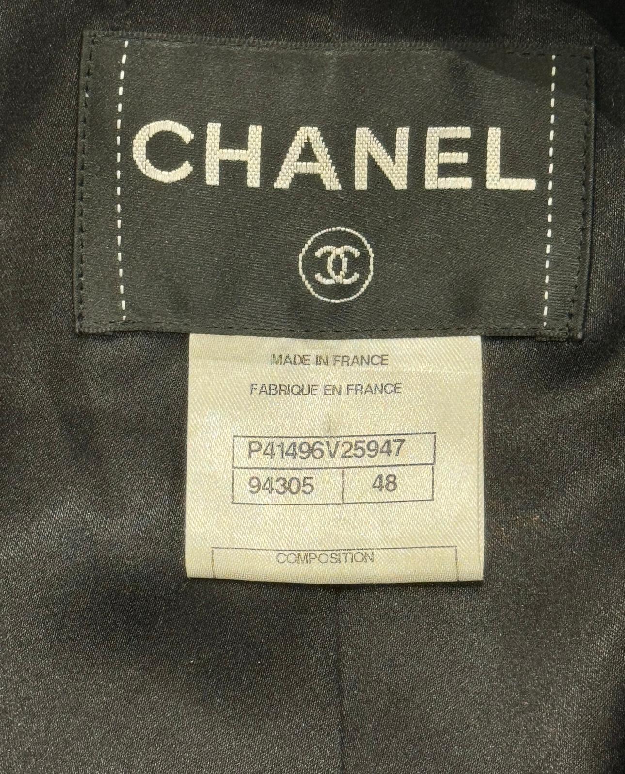 Chanel métiers d'art Paris Byzance 2011 manteau en laine noire Excellent état - En vente à PARIS, FR
