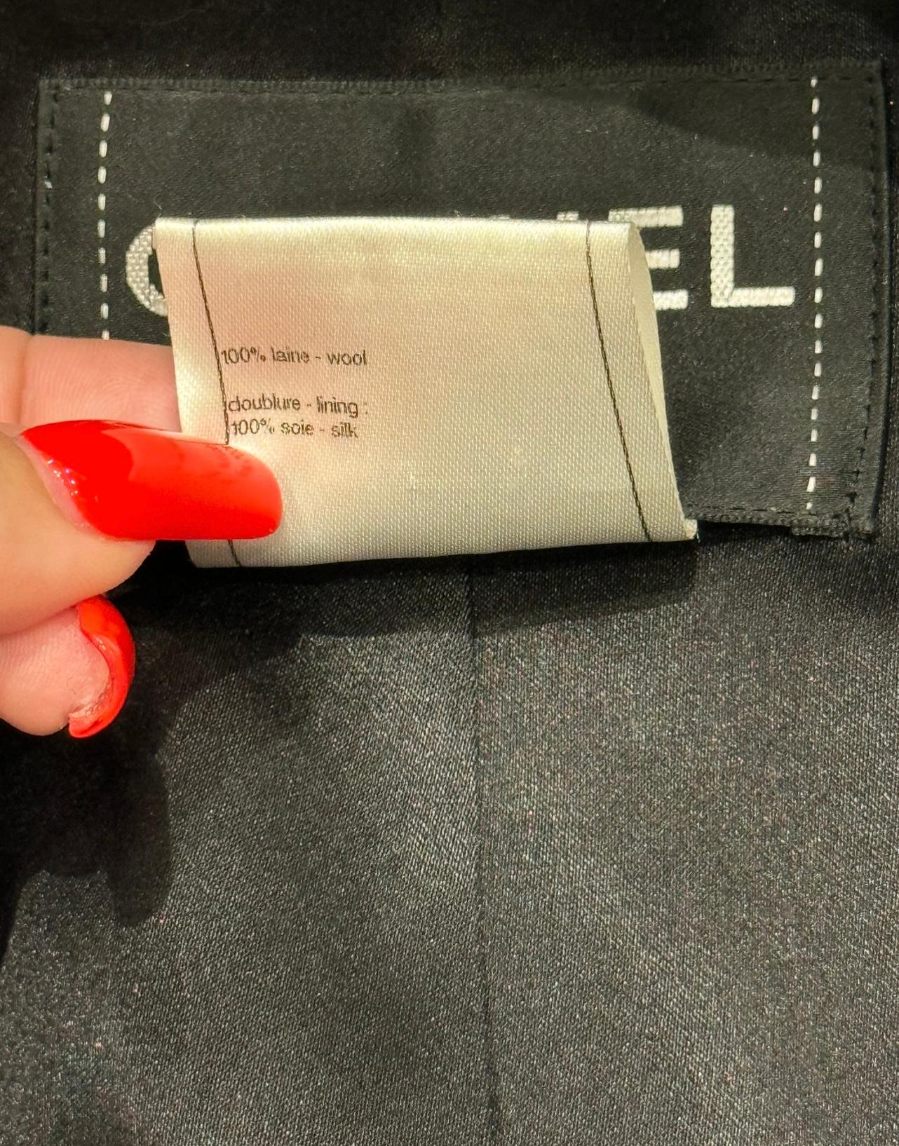Chanel métiers d'art Paris Byzance 2011 manteau en laine noire en vente 2