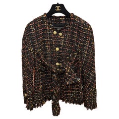 Chanel F/W 2010 runway tweed faux Gripoix buttons jacket