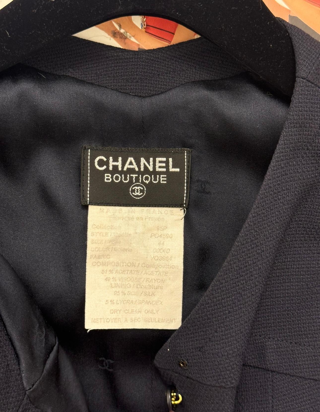 Nero Giacca a maniche corte Chanel Collezione S/S 1995 Barbie in vendita
