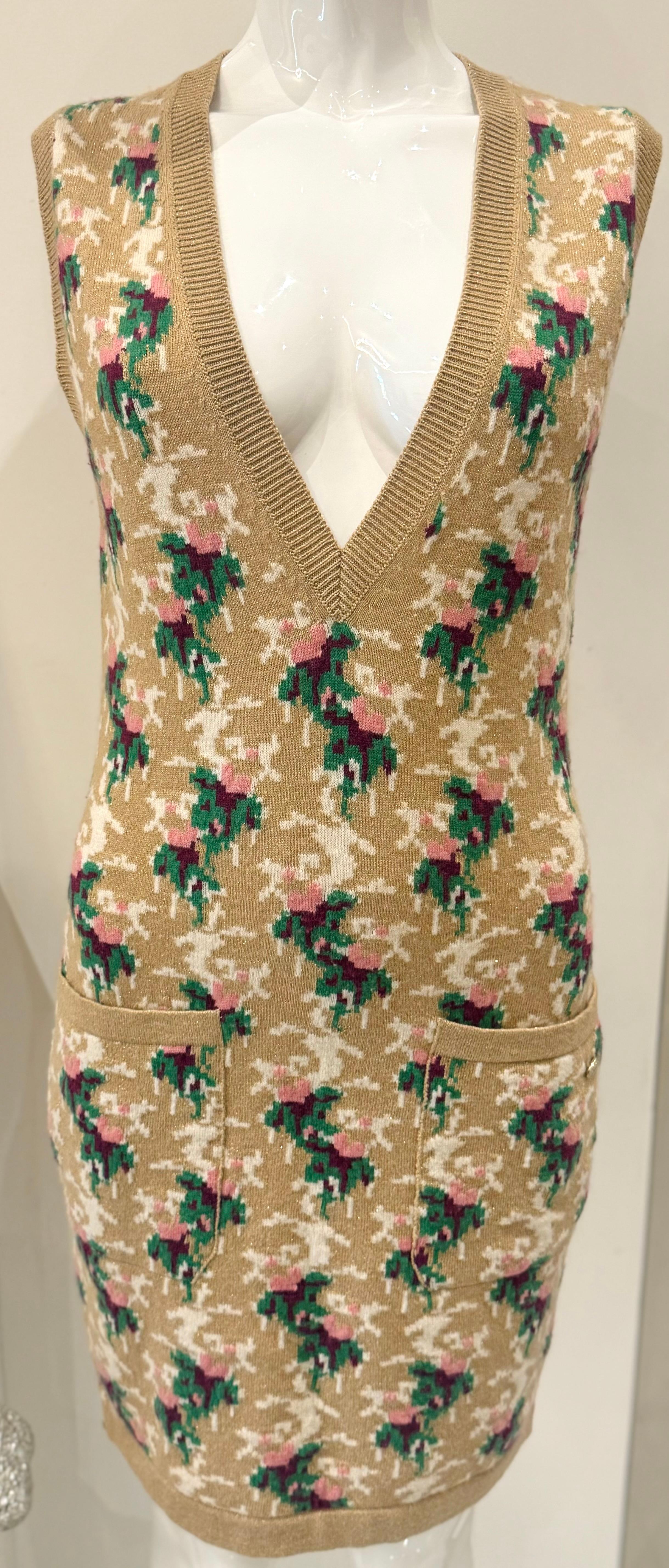 Chanel métiers dart 2017 Parigi Cosmopolite abito in cachemire collezione ritz in vendita 1