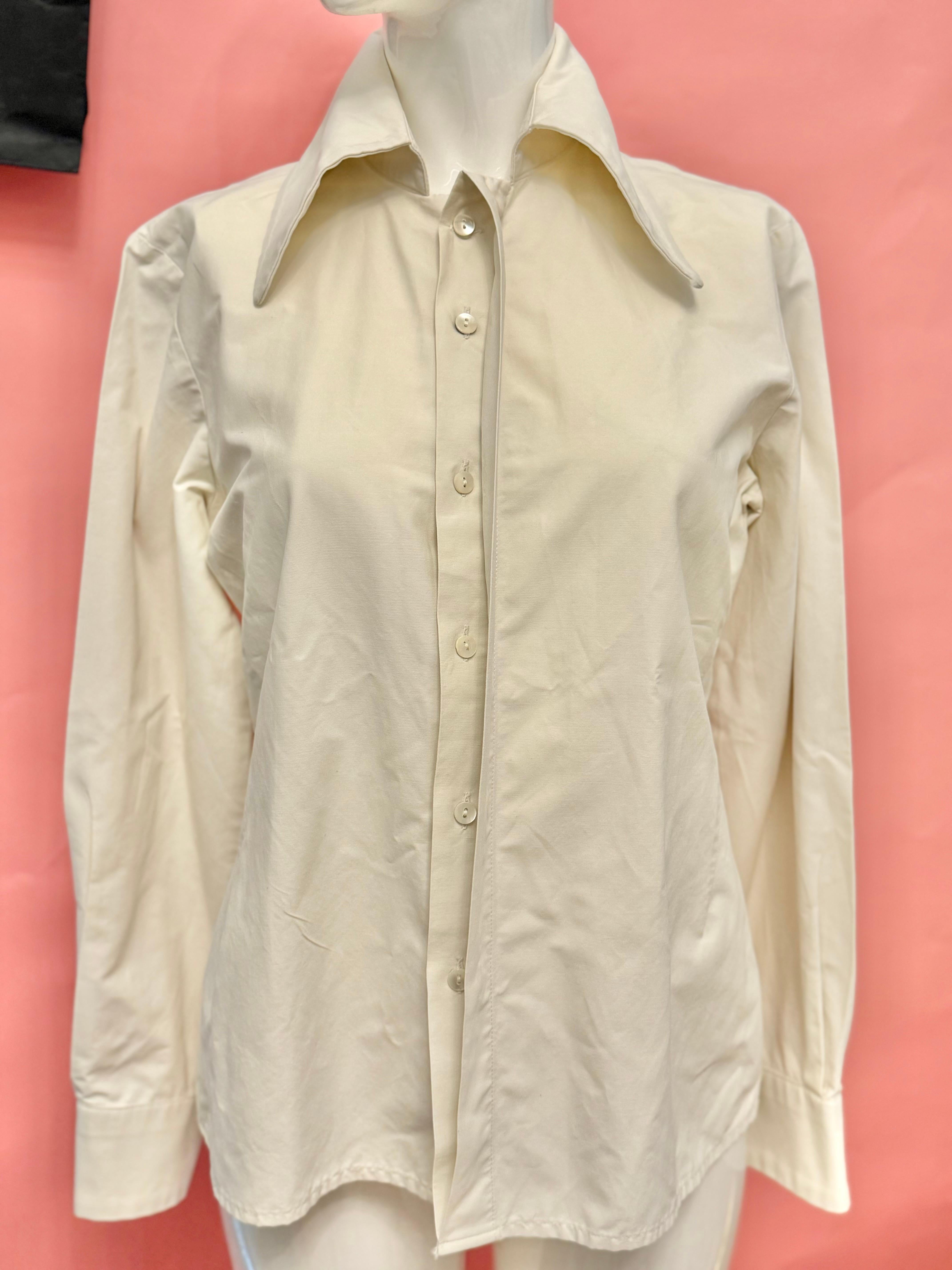 Martine Archival 90's camicia bianca in vendita 3