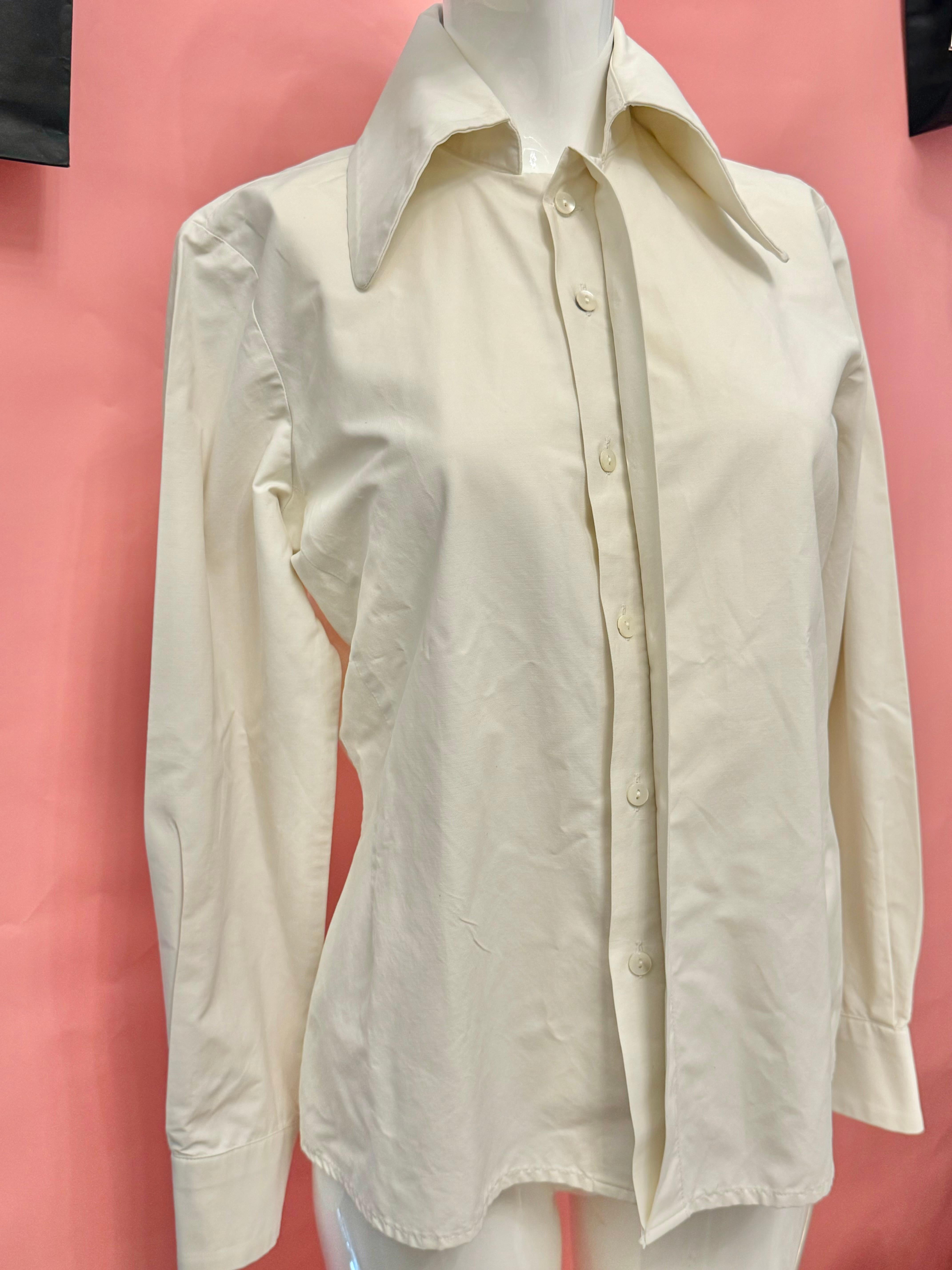 Martine Archival 90's camicia bianca in vendita 4