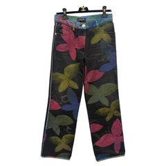 Chanel S/S 2022 Butterfly Print Denim logo Jeans
