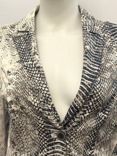 Rare Class Roberto Cavalli 2000’s Python print Cotton stretch Blazer Jacket