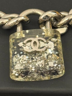 Rare Chanel F/W 2014 Shopping Center Padlock Chain Choker by Karl Lagerfeld