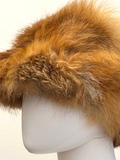 Rare 1990’s Christian Dior by Gianfranco Ferré Sculptural Fox Fur Cap Hat