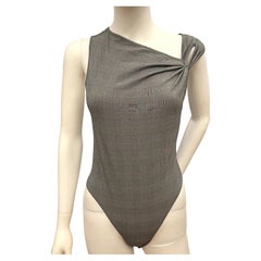 Raro body elasticizzato "Principe di Galles" della collezione Christian Dior by John Galliano Primavera/Estate 2000