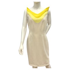 Rare Thierry Mugler S/S 1990 « Rainbow » Sculptural Colorblock Dress