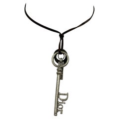 Christian Dior by John Galliano S/S 2006 Rare Gaucho Key Leather Choker necklace