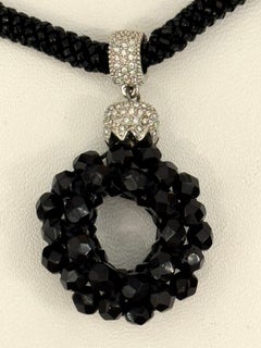 Christian Dior by John Galliano S/S 2005 Black Crystal Choker Necklace