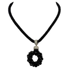 Christian Dior by John Galliano S/S 2005 Black Crystal Choker Necklace