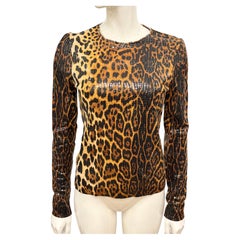 Rare Christian Dior by John Galliano F/W 2004 Léopard Mosaic Embellished top