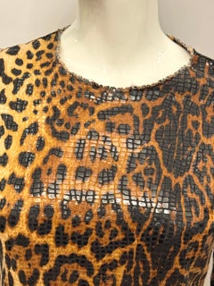 Rare Christian Dior by John Galliano F/W 2004 Léopard Mosaic Embellished top