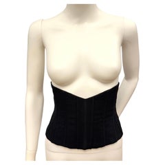 Rare Chanel by Karl Lagerfeld S/S 1994 Runway black corset Waist Cincher