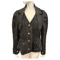 Christian Dior par John Galliano, collection printemps-été 2006 : veste « Bar » en denim stretch noir