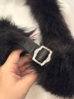 Christian Dior by John Galliano F/W 2003 Black Fox Fur Collar with Dior buckle