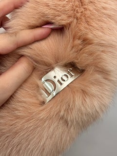 Christian Dior by John Galliano F/W 2004 Pink Fox Fur Collar Léopard Silk Lining