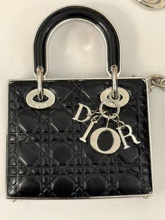 Christian Dior By John Galliano Lady Dior Miniature Make up compact Key Charmbag