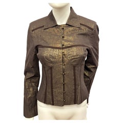 Christian Dior by John Galliano S/S 2001 iridescent bronze gold corset jacket