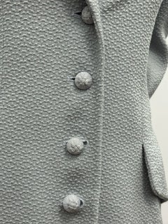 Christian Dior by John Galliano F/W 1998 Baby Blue Sculpted Wool Frock Coat