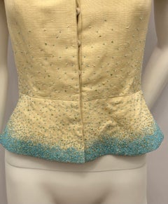 Christian Dior by John Galliano S/S 2009 Embellished off shoulder péplum top