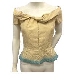 Christian Dior by John Galliano S/S 2009 Embellished off shoulder péplum top