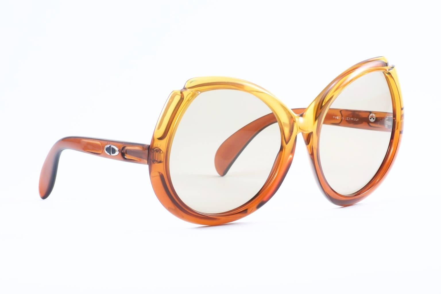 Beige Hotel de Ville's Vintage Christian Dior Oversized Sunglasses  For Sale