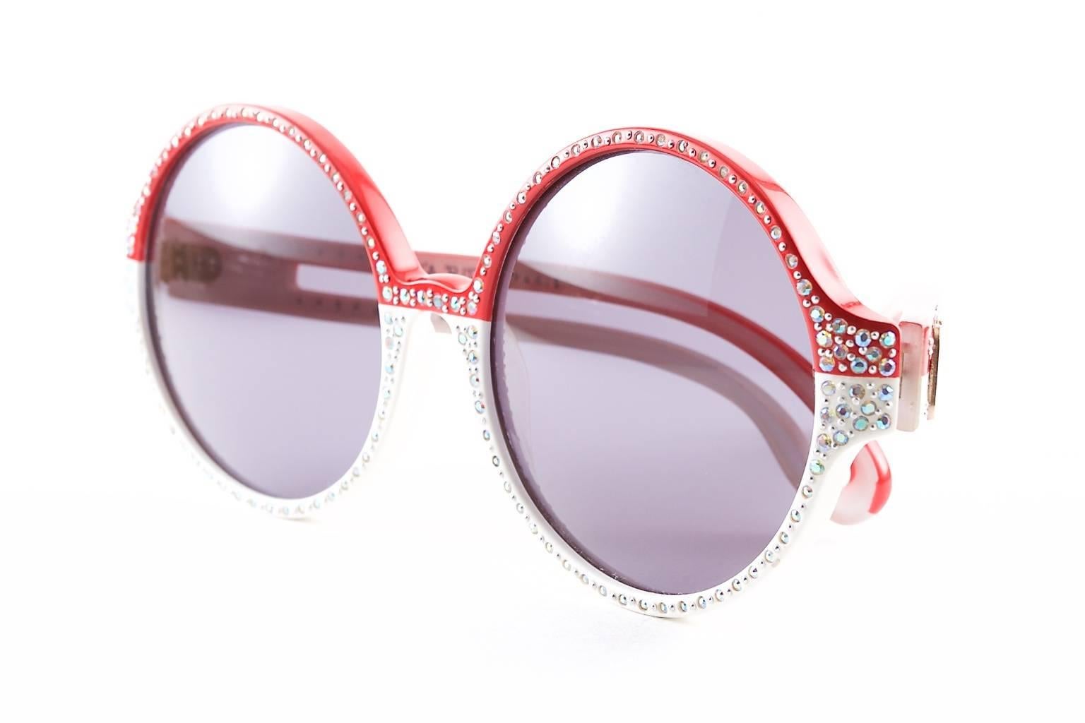 Women's 1970s Nina Ricci Vintage Rhinestones Sunglasses  For Sale