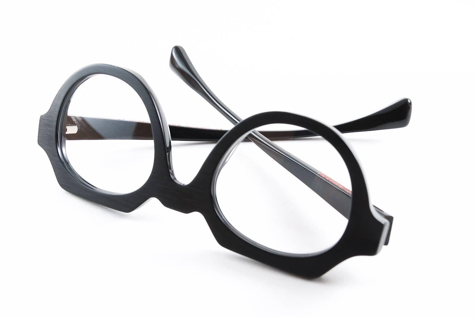 Black Jacques Durand Praslin Eyeglasses For Sale