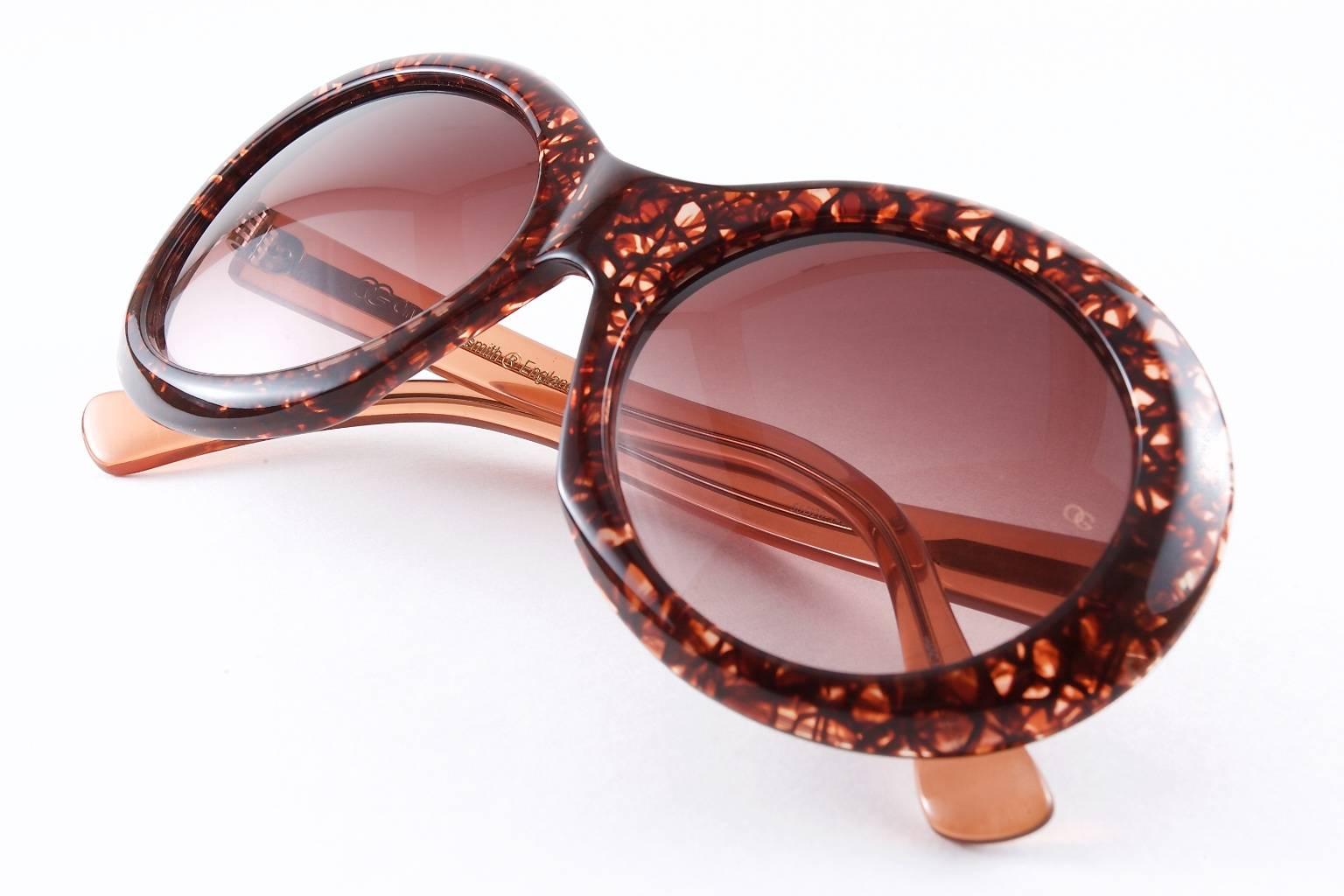 Brown Oliver Goldsmith Audrey Sunglasses - Made in Japan For Sale