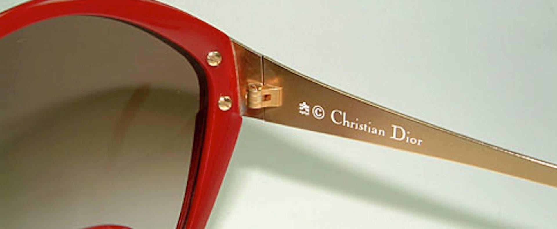 Brown Vintage Christian Dior Sunglasses For Sale