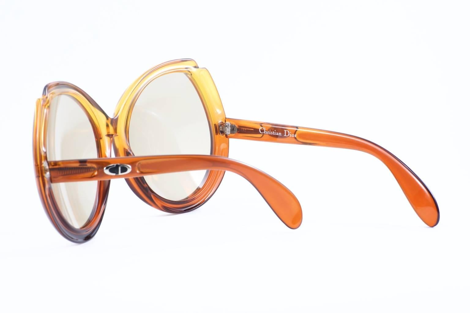 Women's Hotel de Ville's Vintage Christian Dior Oversized Sunglasses  For Sale