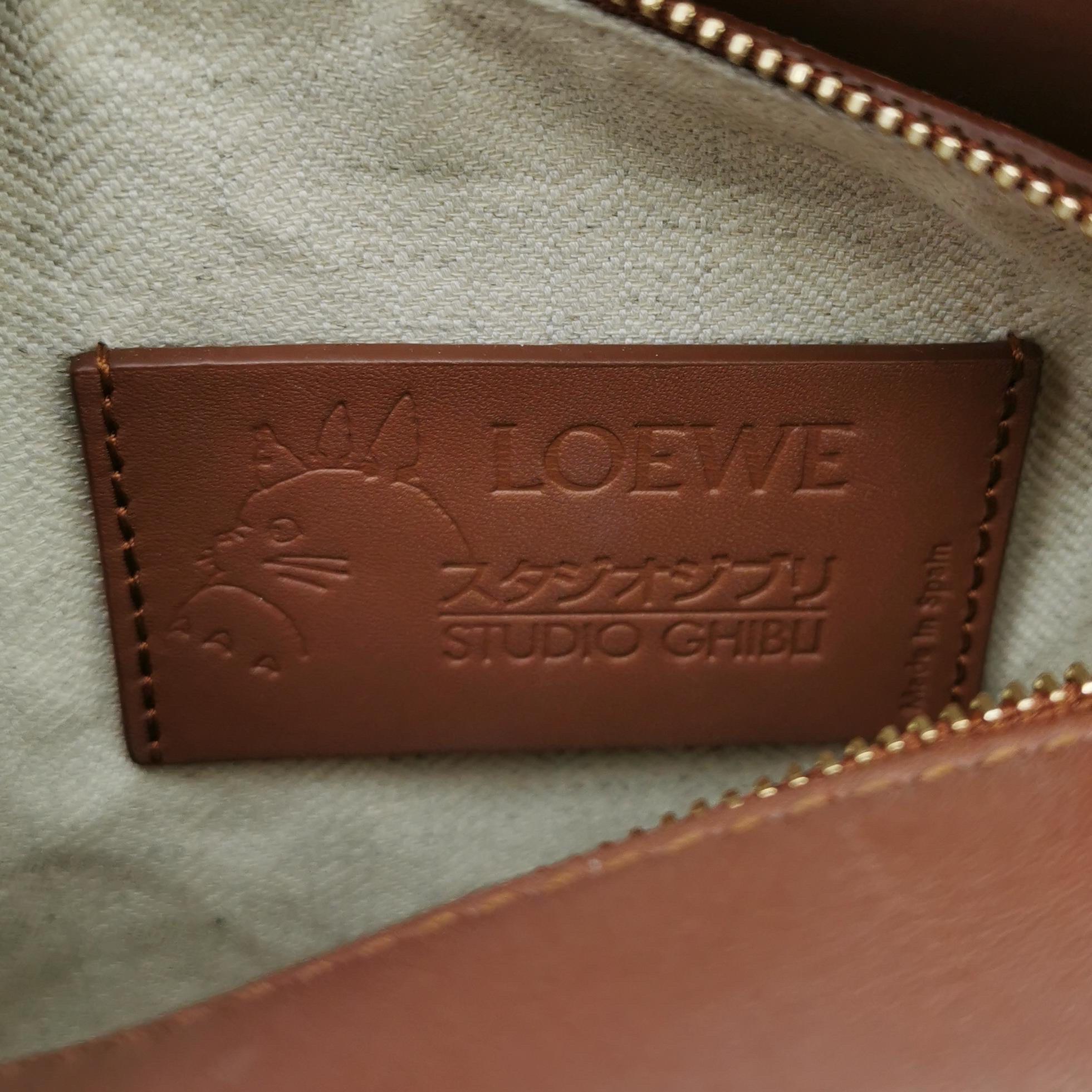 Loewe x Howl's Moving Castle Studio Ghibli Puzzle Calcifer Mini Tan Brown 5