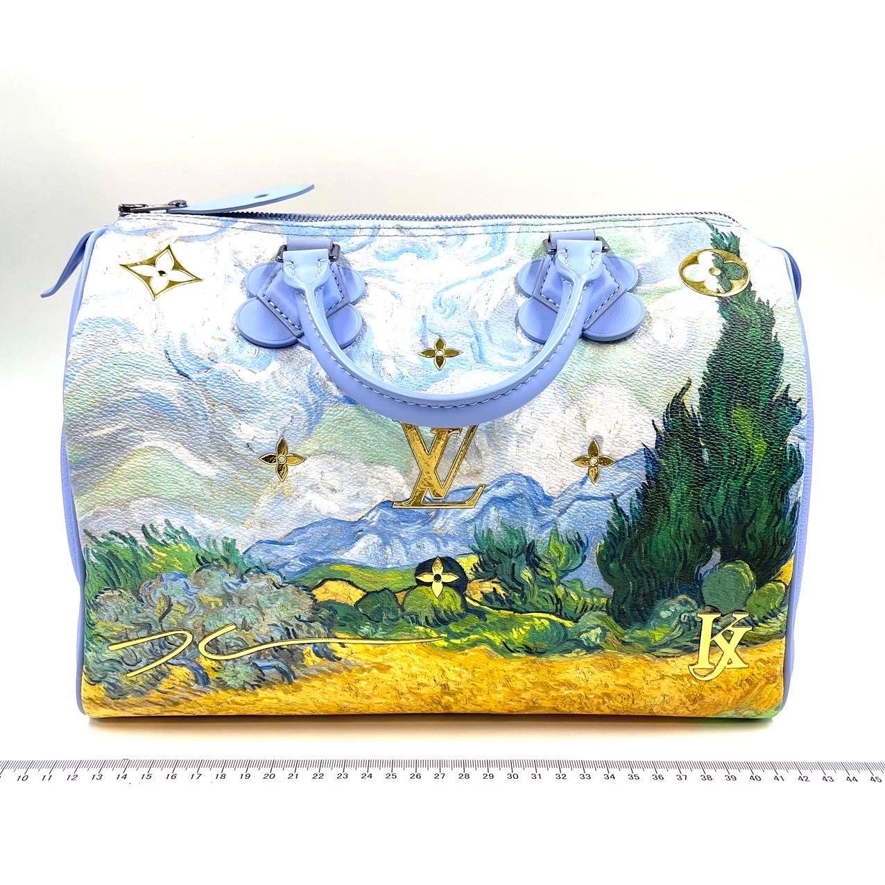 Louis Vuitton x Jeff Koons Speedy 30 Van Gogh Top Handle Bag For Sale 9