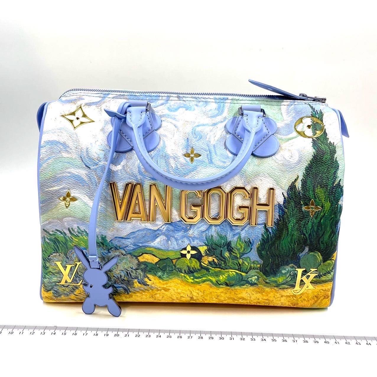 Louis Vuitton x Jeff Koons Speedy 30 Van Gogh Top Handle Bag For Sale 12