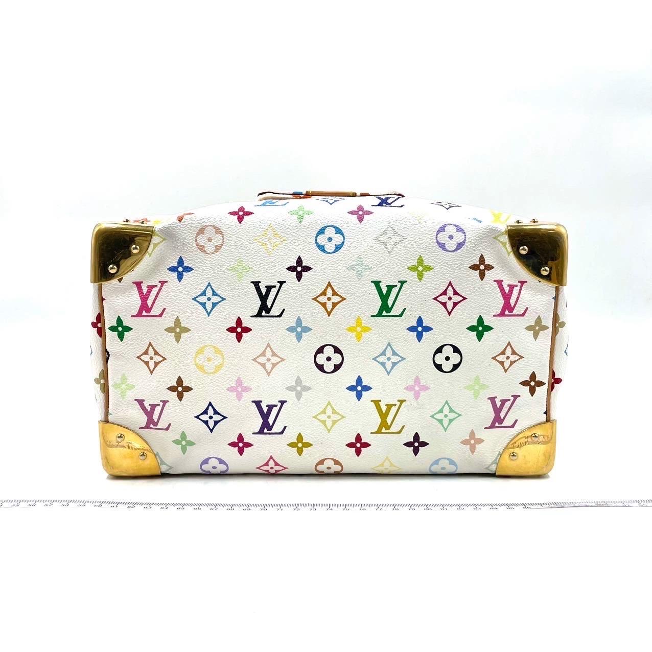 Louis Vuitton x Takashi Murakami Speedy 30 Lock White Multicolor For Sale 15